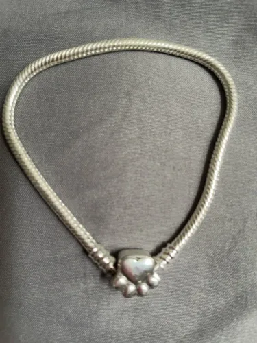 Pulseira banhada a prata 925