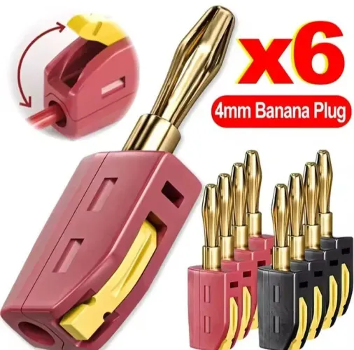 Plug Banana Cobre Banhado a Ouro ouro 