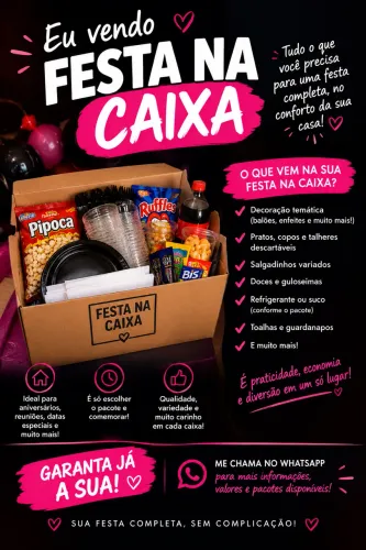 Festa na caixa até você ? , mini cesta do jeitinho que você sonhou ?