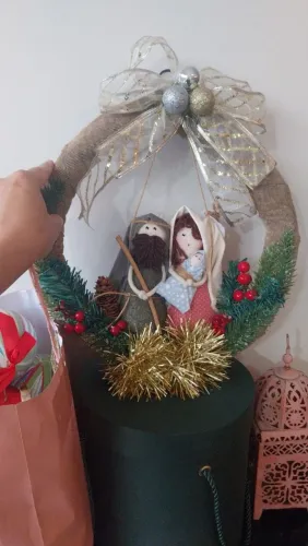 Decoração Natalina pra porta artesanal