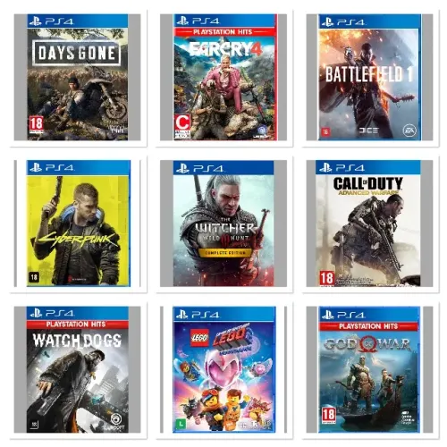 Jogos PS4 semi-novos físicos