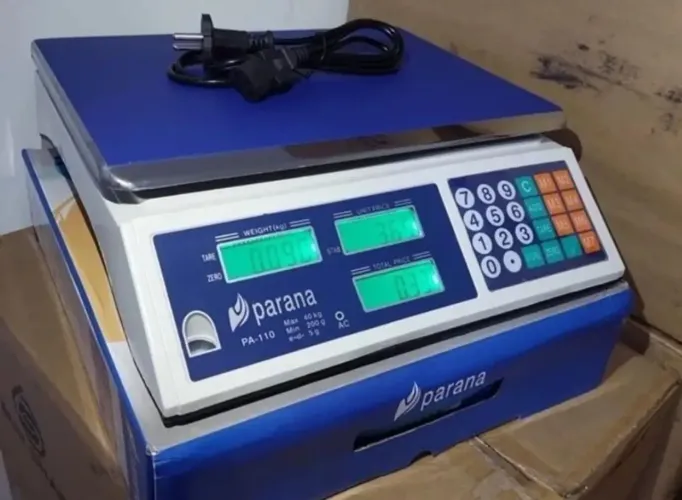 Balança comercial de 40kg com bateria e energia 