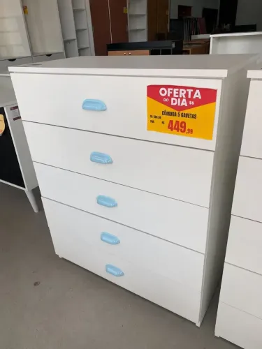 Cômodas de 5 gavetas em mdf