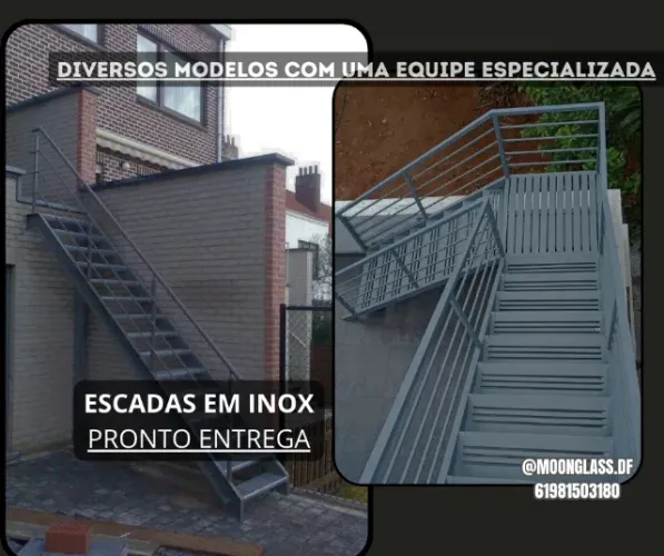 escadas em inox para todos os ambientes, custo acessível