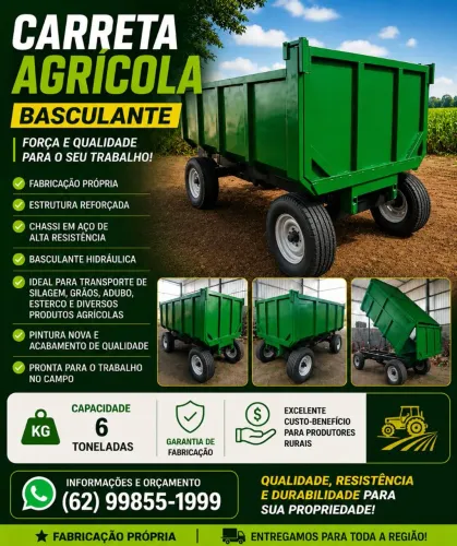 Carreta agricula fabricação própria 6 toneladas