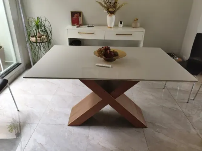 mesa jantar of whit co vidro