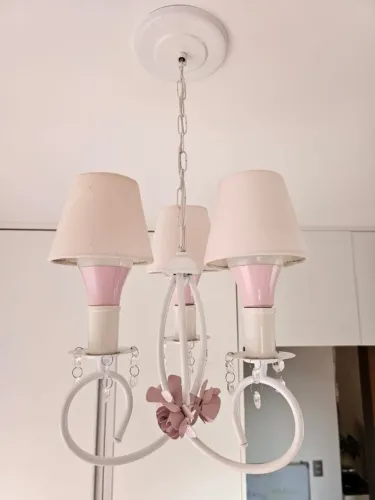 Lustre Pendente Infantil Menina para 3 lâmpadas NOVINHO