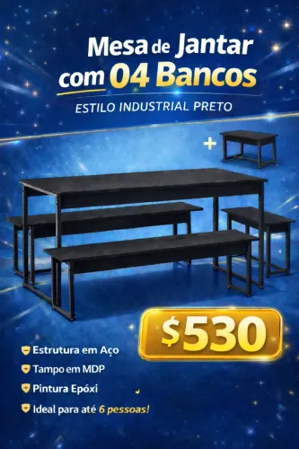 Mesa nova estilo industrial