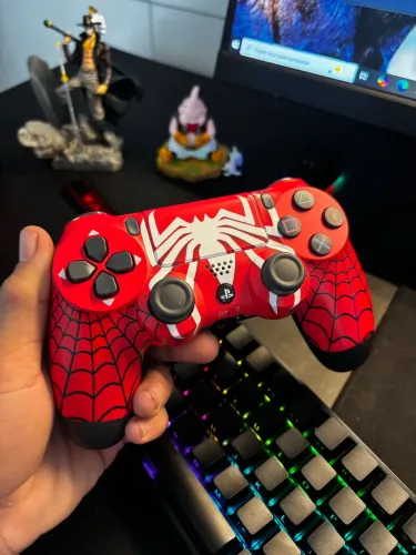 Controle ps4 edição especial homem aranha