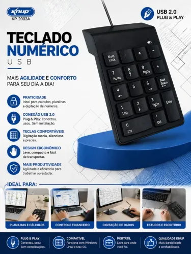 Teclado numérico usb
