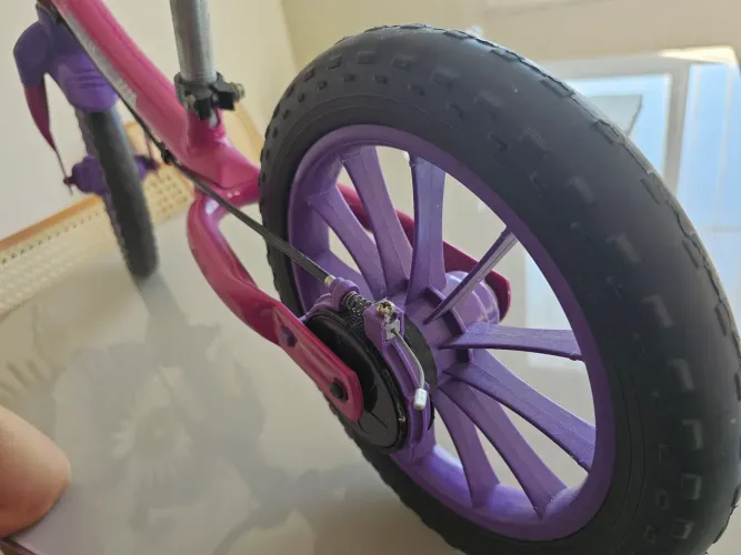 Bicicleta Balance Infantil Nathor Rosa Aro 12 Freio Traseiro