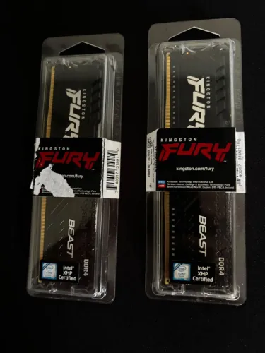 Memória RAM Kingston Fury Beast - 3200mhz - CL16 - Com caixa e manual