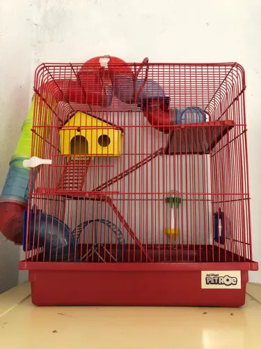 Vendo casal de hamister com gaiola 