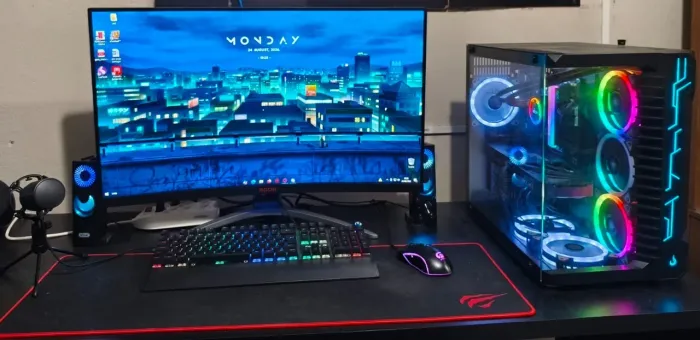 PC gamer AMD Ryzen 7 RTX 3060 NVIDIA (12GB) 32 GB RAM (3.600 HZ) 1 TB SSD MNVE 1 TB HD