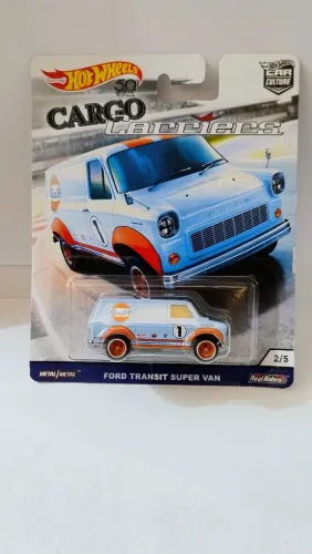 HOT WHEELS FORD TRANSIT SUPER VAN PNEUS DE BORRACHA MINI EM METAL NOVA 1:64