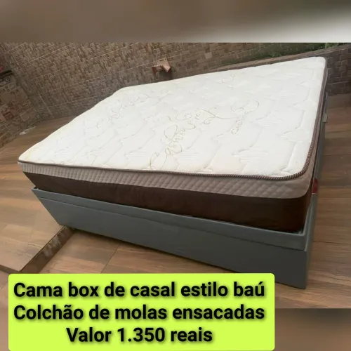 Cama box de casal estilo baú
