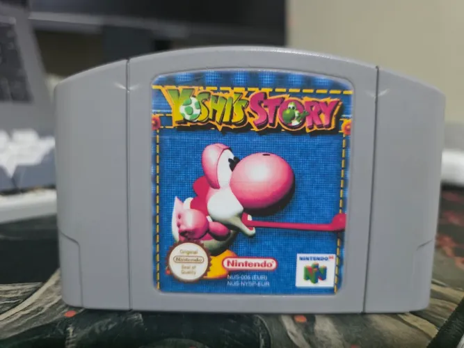 Yoshi's Story, Nintendo 64, Jogo Original, Label traseira Original e frente Relabel