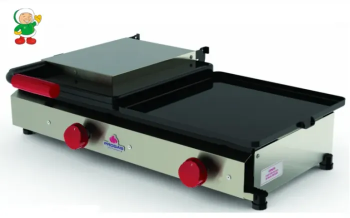 4444 - SANDUICHEIRA GAS PR-700G DUPLA 1 PRENSA / MARCA: PROGÁS