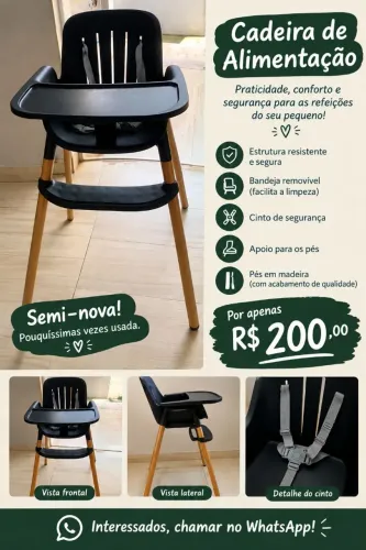 Vende-se cadeira alimentação da burigotto