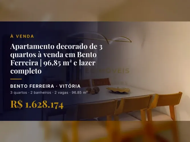 Incrível apartamento decorado em Bento Ferreira com lazer completo!