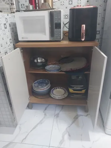Kit Cozinha Completa MDF 4 Armários + Brinde Fruteira