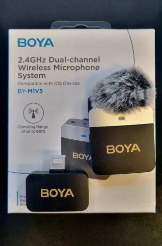 Microfone Lapela Boya 60 metros