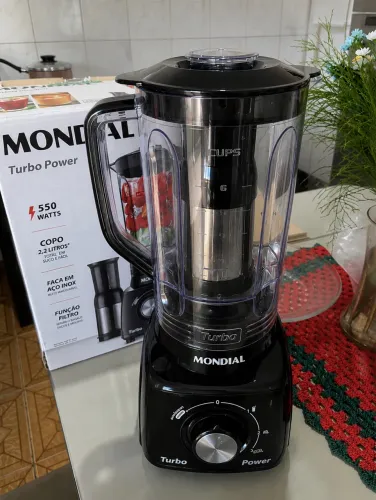 MONDIAL Liquidificador Turbo Power, Preto, 550W, 220V - L-99 FB