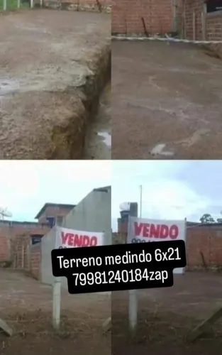 Terreno medindo 6x21 