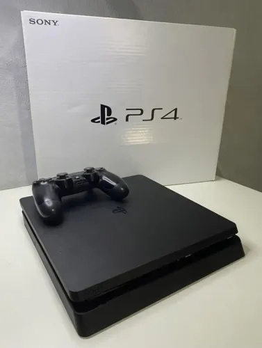 PS4 Slim 1TB Impecável + Caixa Original + Nota Fiscal + 1 Controle + jogos