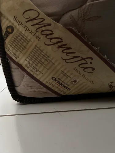 Cama Box Casal Completa + Colchão Ortobom Magnyfic (Molas Ensacadas)