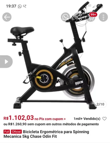 Bicicleta ergometrica semi profissional