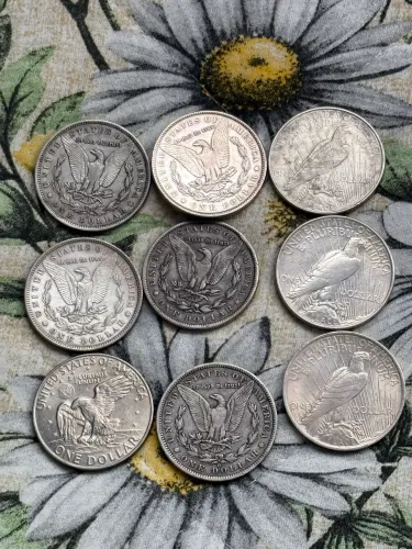 Lote moedas one morgan