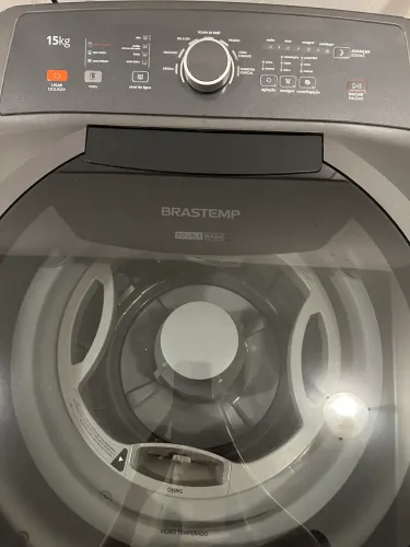Máquina de Lavar Brastemp 15kg Cesto Inox (com 2 bojos)