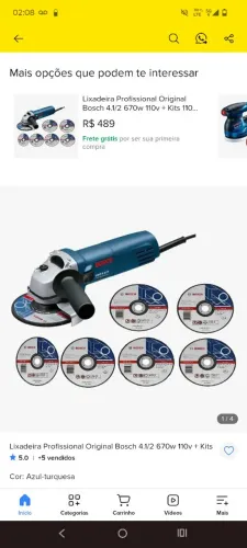 Vendo lixadeira Bosch top semi novo