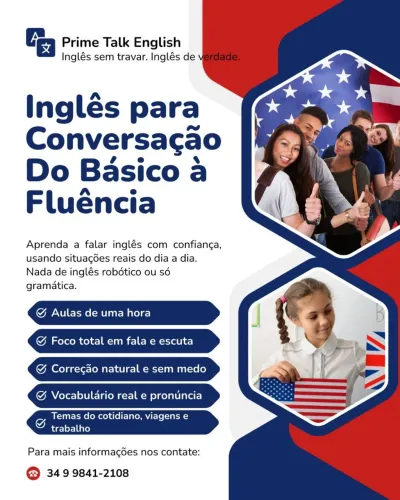 Aula de inglês - Conversação