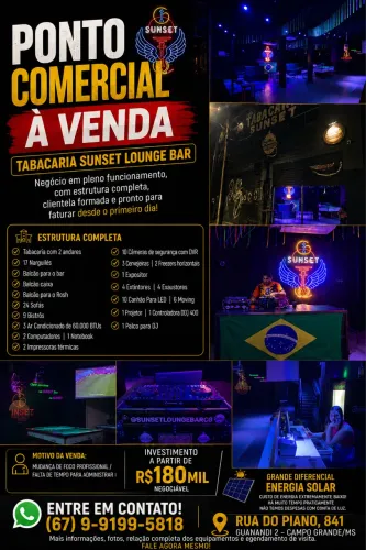 Ponto Comercial à Venda - Sunset Lounge Bar (Tabacaria)
