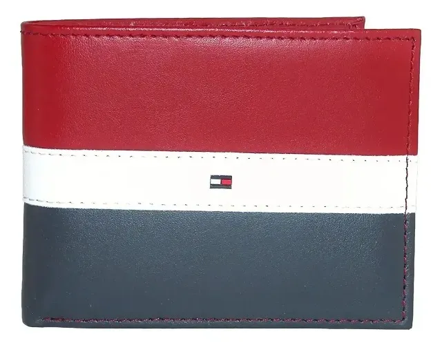 Carteira Tommy Hilfiger Leather Americana Stripe Bifold