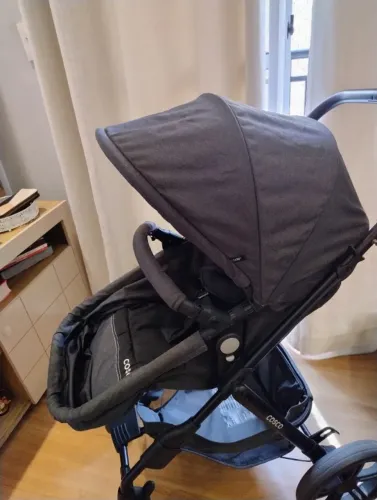 Carrinho Cosco Poppy Trio + Bebê Conforto e Base | Semi Novo