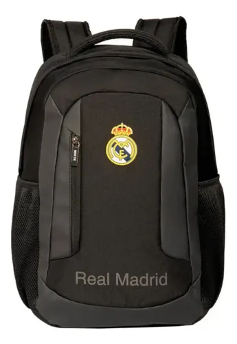 Mochila Real Madrid Esportiva Preta 49cm