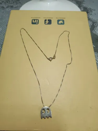 Cordão com pingente fantasminha prata 925