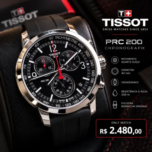 Tissot PRC 200 Chronograph Suíço Original 42m