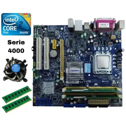 Kit Completo Placa Mãe Core 2 duo 2gb Ram Cooler Espelho Jukebox HL Garantia Nota Fiscal