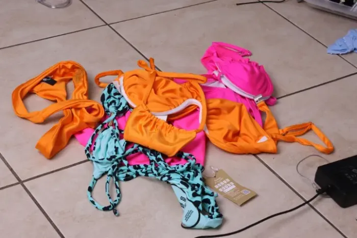 Lote 3 Biquínis Laranja Rosa e Animal Print P