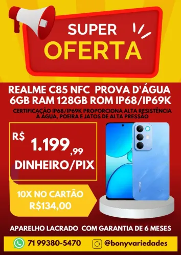 REALME C85X NFC 6/128GB LACRADO A PROVA D'ÁGUA 