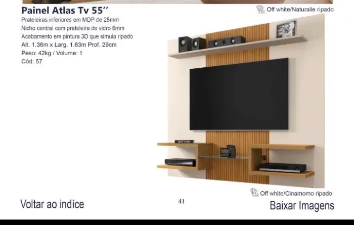 Painel para tv 55. Entrega e montagem grátis