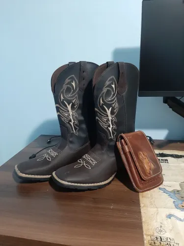Bota Country Masculina, 41 Cavalgada + Carteira