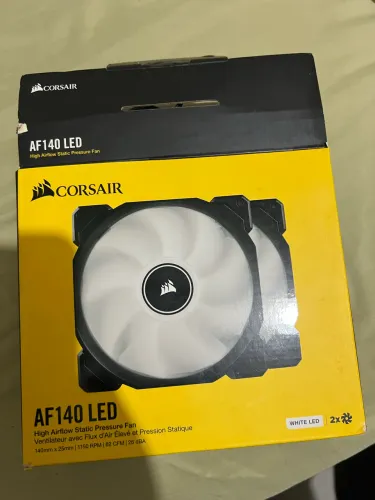 2 VENTOINHAS FANS CORSAIR AF140 LED 140MM X 25MM, NUNCA USADAS