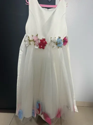 Desapego vestido festa infantil off white