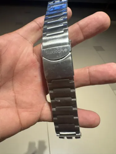 Pulseira swatch prata