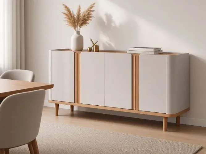 Buffet Eva 153x79cm Off White Cinamomo (NOVO A PRONTA ENTREGA)